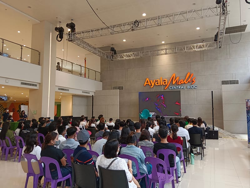 Attendees seated at a mental health expo event at Ayala Malls Central Bloc